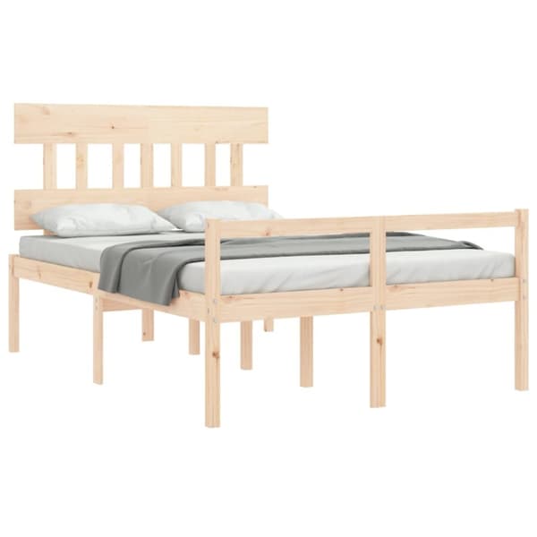 Senge & sengeramme - Living seniorseng med sengegavl 140x190 cm massivt træ