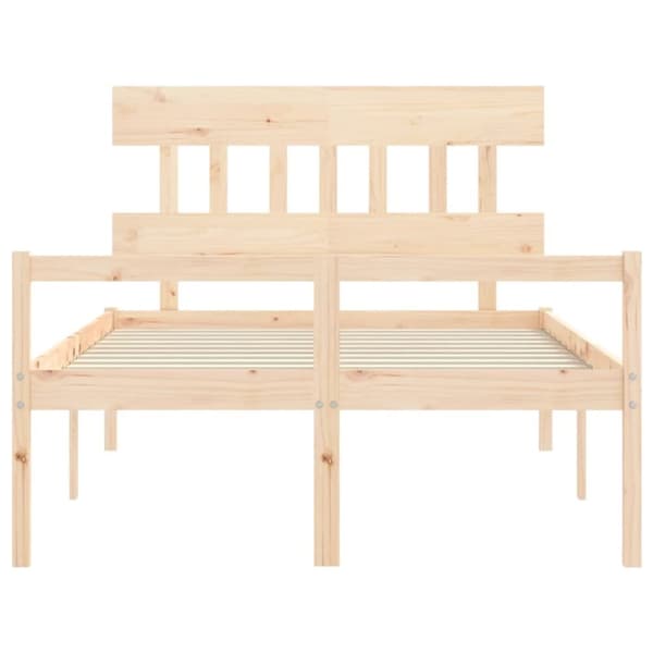 Senge & sengeramme - Living seniorseng med sengegavl 140x190 cm massivt træ