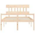 Miniatyrbillede 7 af 11: Senge & sengeramme - Living seniorseng med sengegavl 140x190 cm massivt træ