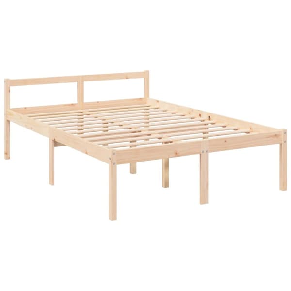 Senge & sengeramme - Living seniorseng med sengegavl 140x190 cm massivt træ