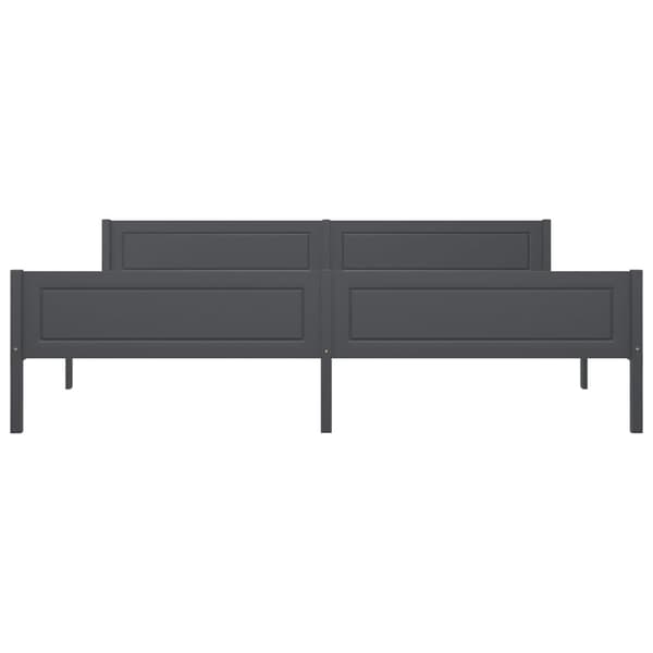 Senge & sengeramme - Living sengestel 200x200 cm massivt fyrretræ grå