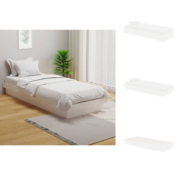 Senge & sengeramme - Living sengeramme 75x190 cm Small Single massivt træ hvid