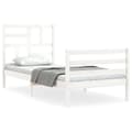 Miniatyrbillede 3 af 11: Senge & sengeramme - Living sengeramme med sengegavl 90x200 cm massivt træ hvid