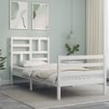 Miniatyrbillede 4 af 11: Senge & sengeramme - Living sengeramme med sengegavl 90x200 cm massivt træ hvid