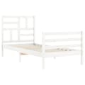 Miniatyrbillede 6 af 11: Senge & sengeramme - Living sengeramme med sengegavl 90x200 cm massivt træ hvid