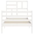 Miniatyrbillede 7 af 11: Senge & sengeramme - Living sengeramme med sengegavl 90x200 cm massivt træ hvid
