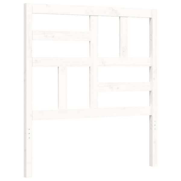 Senge & sengeramme - Living sengeramme med sengegavl 90x200 cm massivt træ hvid