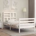 Miniatyrbillede 2 af 11: Senge & sengeramme - Living sengeramme med sengegavl 90x200 cm massivt træ hvid