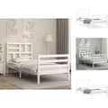 Miniatyrbillede 1 af 11: Senge & sengeramme - Living sengeramme med sengegavl 90x200 cm massivt træ hvid