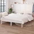 Miniatyrbillede 2 af 10: Senge & sengeramme - Living sengeramme 150x200 cm King Size massivt fyrretræ hvid