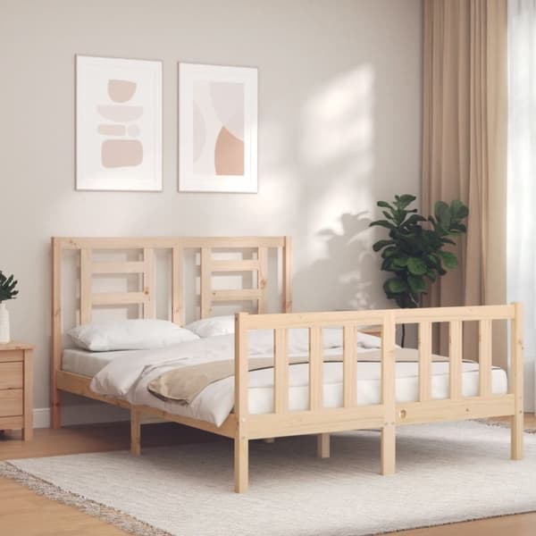 Senge & sengeramme - Living sengeramme med sengegavl 140x190 cm massivt træ