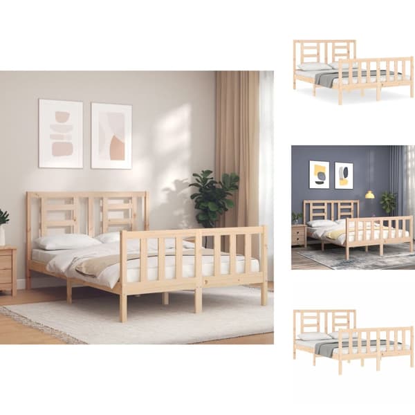 Senge & sengeramme - Living sengeramme med sengegavl 140x190 cm massivt træ