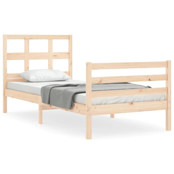 Senge & sengeramme - Living sengeramme med sengegavl 90x200 cm massivt træ