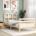 Miniatyrbillede 4 af 11: Senge & sengeramme - Living sengeramme med sengegavl 90x200 cm massivt træ