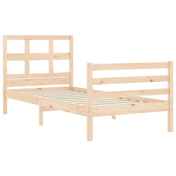 Senge & sengeramme - Living sengeramme med sengegavl 90x200 cm massivt træ