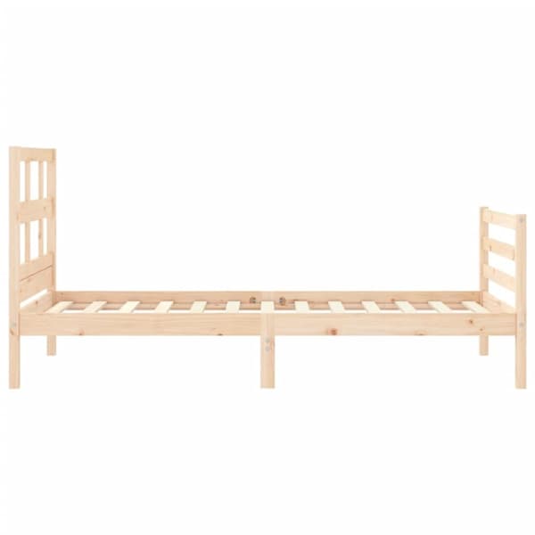 Senge & sengeramme - Living sengeramme med sengegavl 90x200 cm massivt træ