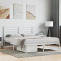 Miniatyrbillede 2 af 11: Senge & sengeramme - Living sengeramme med sengegavl 160x200 cm metal hvid