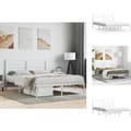 Miniatyrbillede 1 af 11: Senge & sengeramme - Living sengeramme med sengegavl 160x200 cm metal hvid