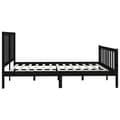 Miniatyrbillede 7 af 9: Senge & sengeramme - Living sengeramme 200x200 cm massivt træ sort