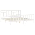 Miniatyrbillede 6 af 11: Senge & sengeramme - Living sengeramme med sengegavl 200x200 cm massivt træ hvid