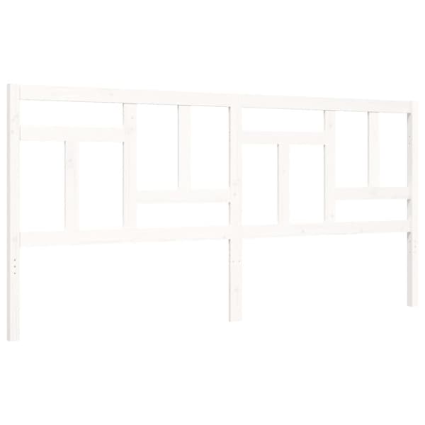 Senge & sengeramme - Living sengeramme med sengegavl 200x200 cm massivt træ hvid