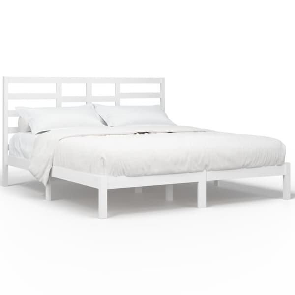 Senge & sengeramme - Living sengeramme 200x200 cm massivt træ hvid