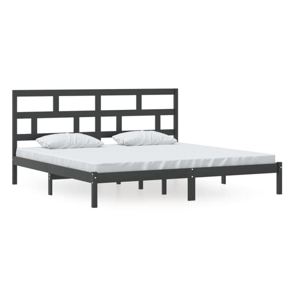 Senge & sengeramme - Living sengeramme 200x200 cm massivt fyrretræ sort