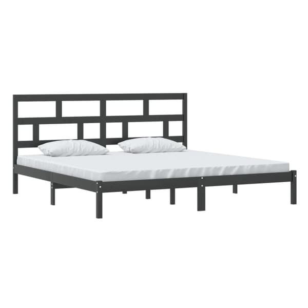 Senge & sengeramme - Living sengeramme 200x200 cm massivt fyrretræ sort