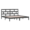 Miniatyrbillede 5 af 11: Senge & sengeramme - Living sengeramme 200x200 cm massivt fyrretræ sort