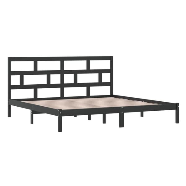 Senge & sengeramme - Living sengeramme 200x200 cm massivt fyrretræ sort