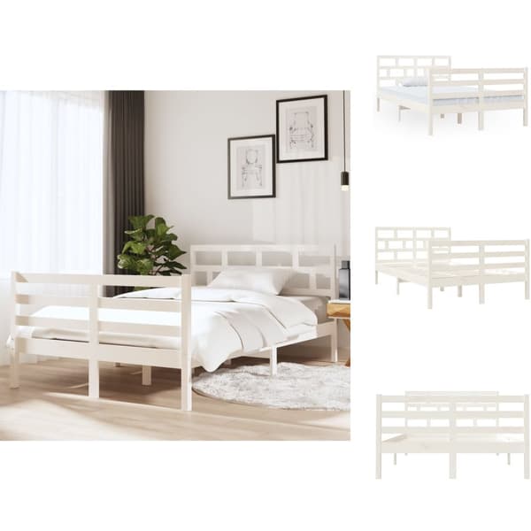 Senge & sengeramme - Living sengeramme 120x190 cm Small Double massivt træ hvid