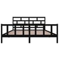 Miniatyrbillede 5 af 10: Senge & sengeramme - Living sengeramme 200x200 cm massivt fyrretræ sort