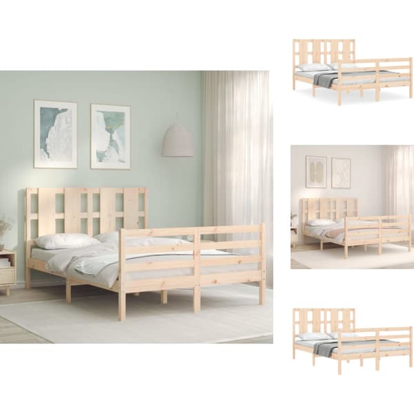 Senge & sengeramme - Living sengeramme med sengegavl Small Double massivt træ