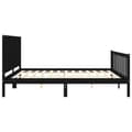 Miniatyrbillede 8 af 11: Senge & sengeramme - Living sengeramme med sengegavl 200x200 cm massivt træ sort