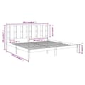 Miniatyrbillede 7 af 7: Senge & sengeramme - Living sengeramme 200x200 cm massivt fyrretræ sort
