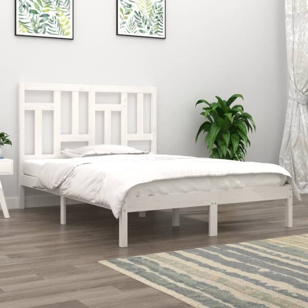 Senge & sengeramme - Living sengeramme 200x200 cm massivt fyrretræ hvid