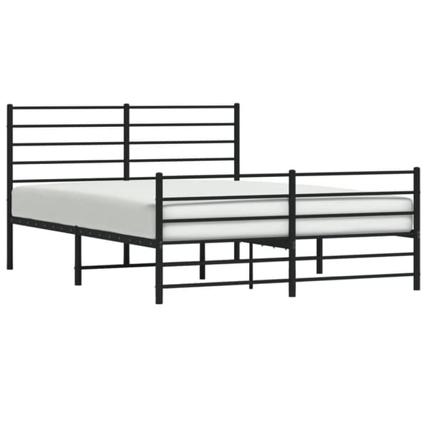 Senge & sengeramme - Living sengeramme med sengegavl og fodgærde 140x190 cm metal sort