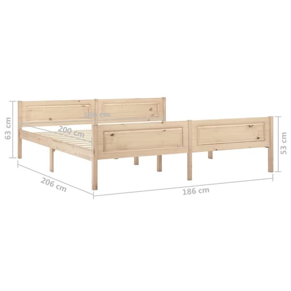 Senge & sengeramme - Living sengestel 180x200 cm massivt fyrretræ
