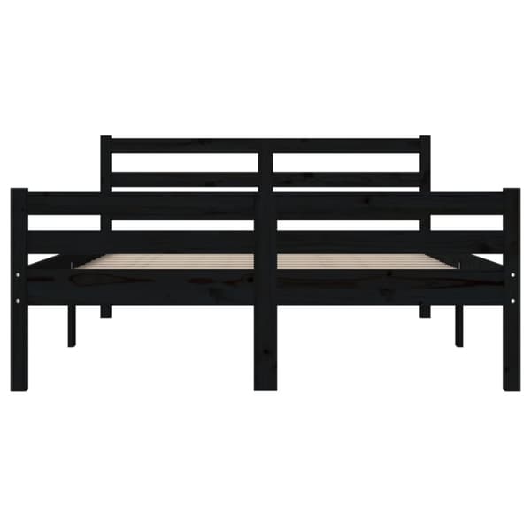 Senge & sengeramme - Living sengeramme 140x200 cm massivt træ sort