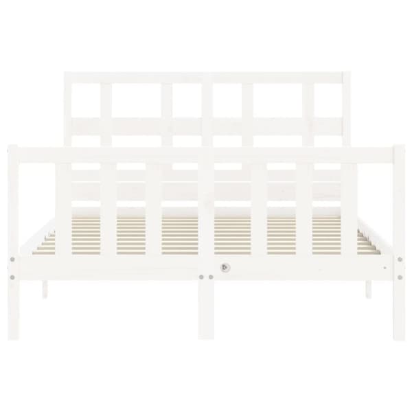 Senge & sengeramme - Living sengeramme med sengegavl Small Double massivt træ hvid