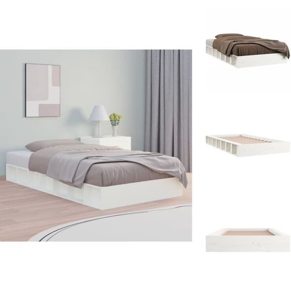 Senge & sengeramme - Living sengeramme 140x190 cm massivt træ hvid
