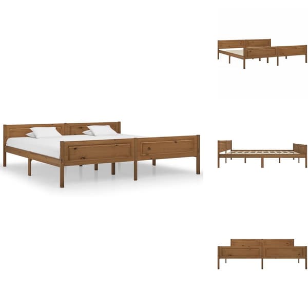Sängyt & sängynrungot - Living Sängynrunko täysi mänty hunajanruskea 200x200 cm