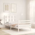 Miniatyrbillede 4 af 11: Senge & sengeramme - Living sengeramme med sengegavl 90x200 cm massivt træ hvid