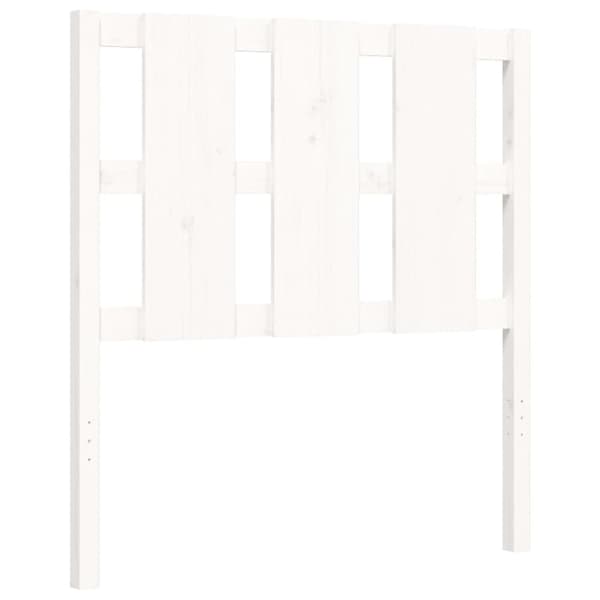 Senge & sengeramme - Living sengeramme med sengegavl 90x200 cm massivt træ hvid