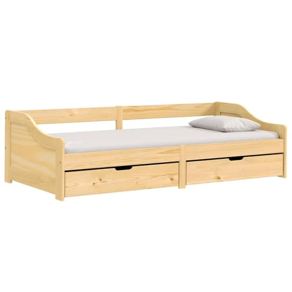 Sängar & sängramar - Living Dagbädd med 2 lådor IRUN 90x200 cm massiv furu
