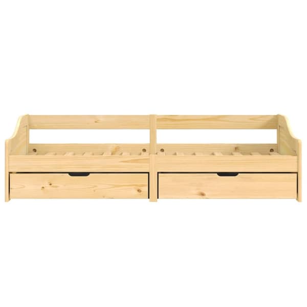 Sängar & sängramar - Living Dagbädd med 2 lådor IRUN 90x200 cm massiv furu