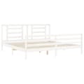 Miniatyrbillede 6 af 11: Senge & sengeramme - Living sengeramme med sengegavl 200x200 cm massivt træ hvid