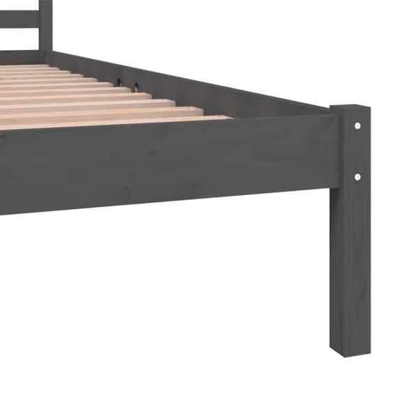 Senge & sengeramme - Living sengeramme 135x190 cm dobbelt massivt fyrretræ grå
