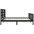 Miniatyrbillede 8 af 11: Senge & sengeramme - Living sengeramme med sengegavl 200x200 cm massivt træ sort
