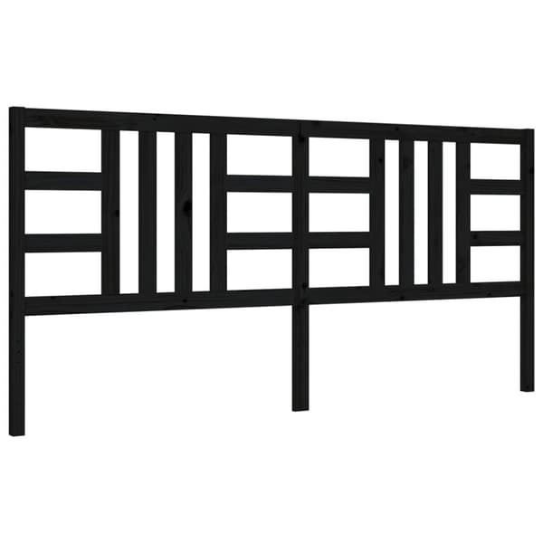 Senge & sengeramme - Living sengeramme med sengegavl 200x200 cm massivt træ sort